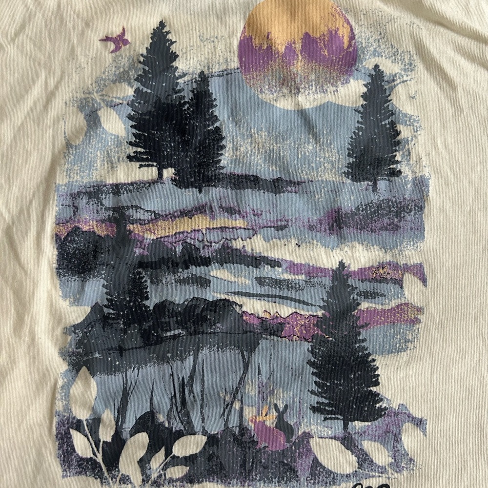 LL BEAN cream colored long sleeve tee.